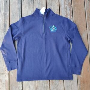 Walt Disney World 2006 Men's M Sweatshirt Blue 1/4 Zip NWT Mickey Mouse Fleece